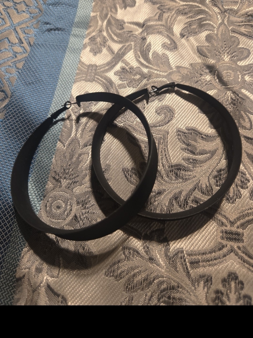 Black Hoop Earrings - Women Jewelry